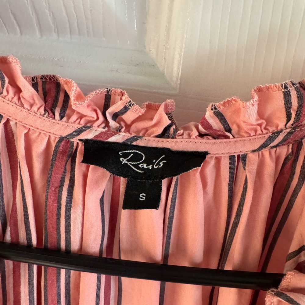 Rails Amelia dress coral navy blue stripes - Picture 8 of 10